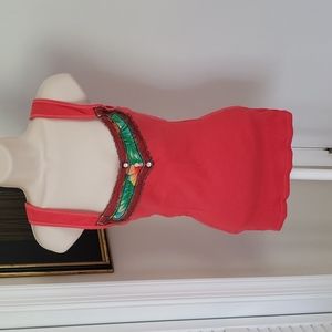 Free People Embellished Ribbed Tank Top Size S